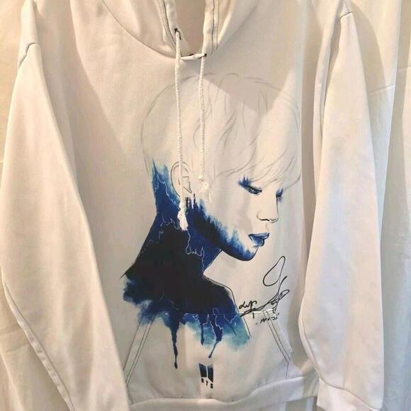 BTS Merch Sweater Hooded Long Pullover Sleeve XXL